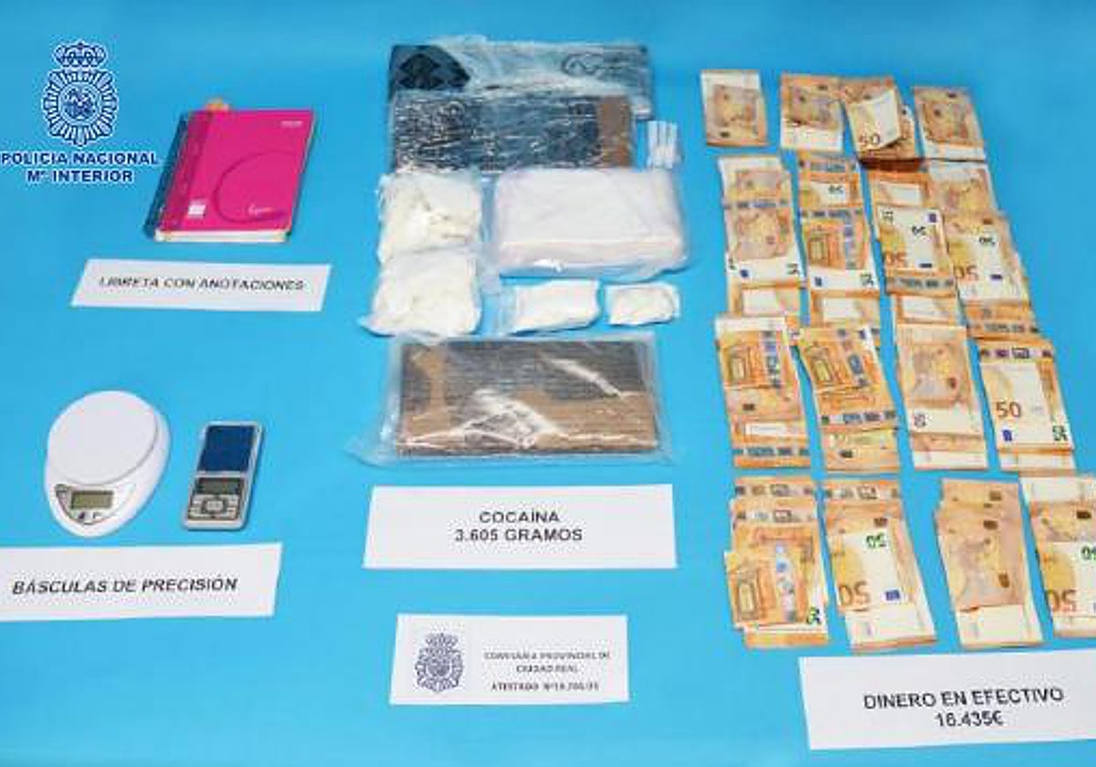 Cae en Ciudad Real una red que distribuía cocaína oculta en vehículos «caleteados» con 16.700 euros en efectivo