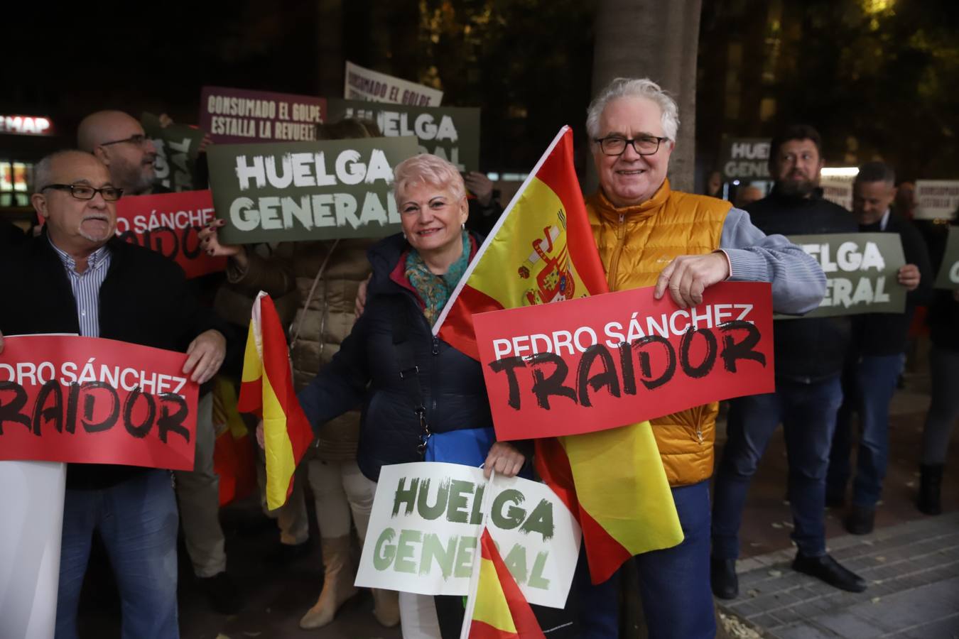 Fotos: Vox encabeza una nueva protesta en la sede del PSOE de Córdoba contra la amnistía