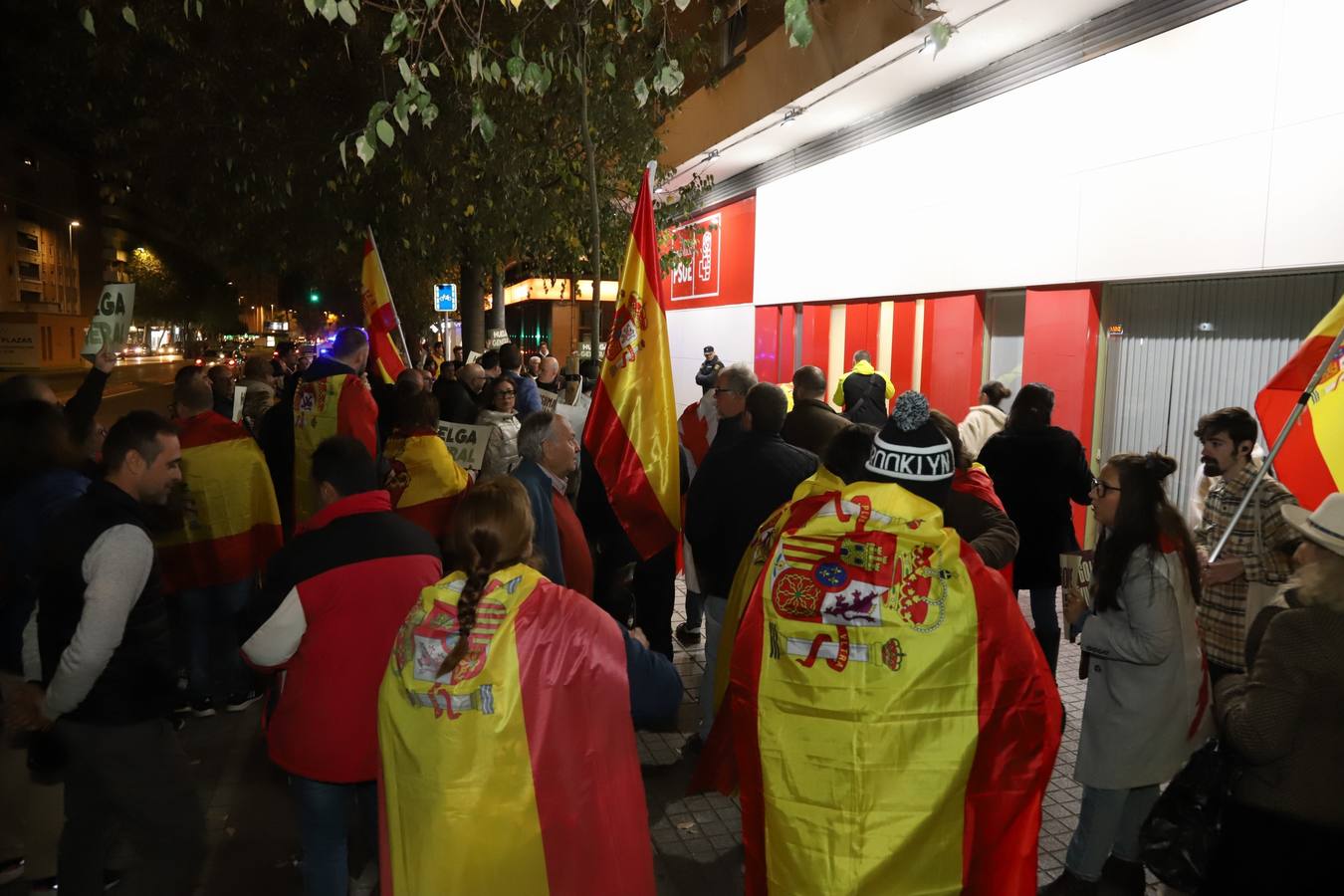 Fotos: Vox encabeza una nueva protesta en la sede del PSOE de Córdoba contra la amnistía