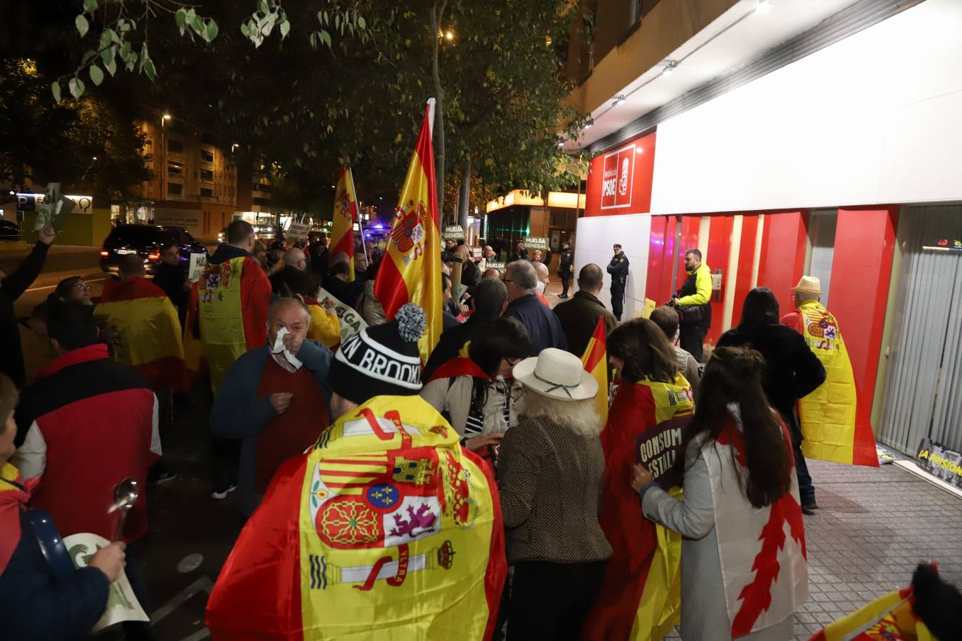 Fotos: Vox encabeza una nueva protesta en la sede del PSOE de Córdoba contra la amnistía