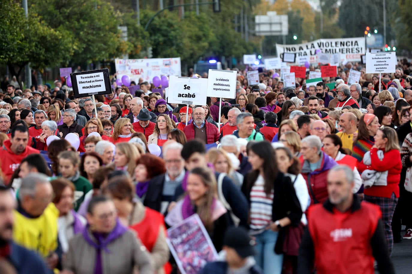 Fotos: la concurrida manifestación contra la violencia machista en Córdoba