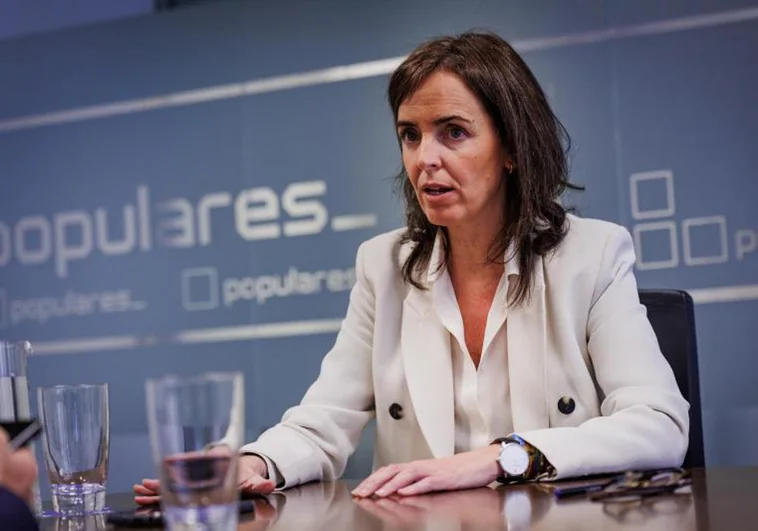 Carmen Fúnez, la nueva vicepresidenta de Organización del PP, durante una entrevista en la sede de Génova