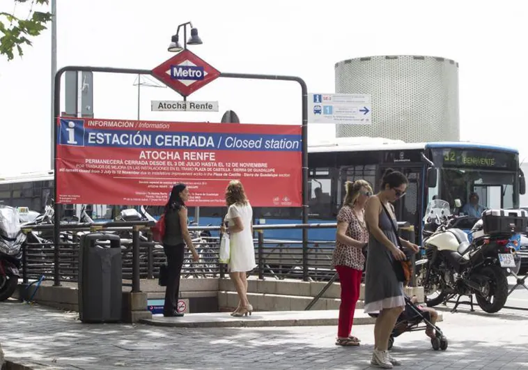 Cierre de la estación de Atocha durante unas obras anteriores