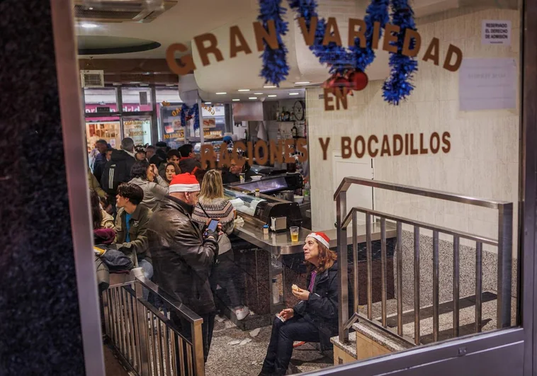 Ambiente navideño en el centro de Madrid