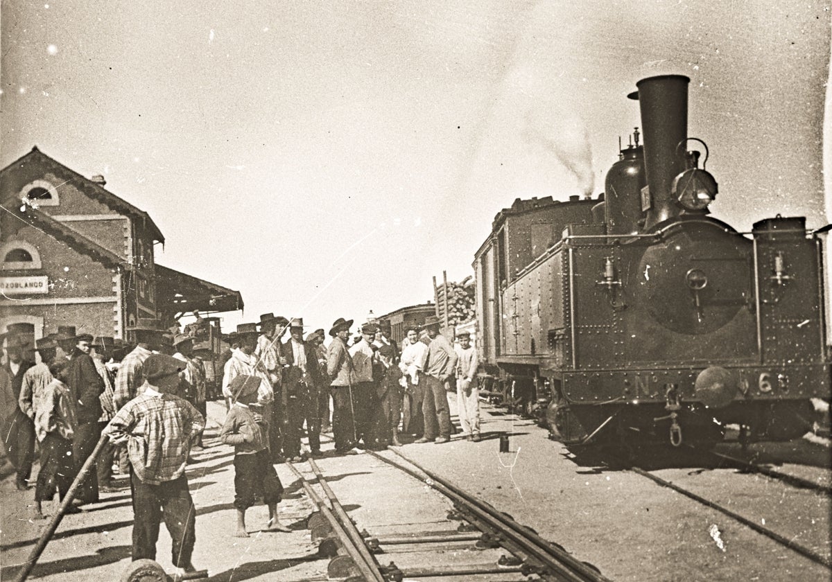 Máquina de vapor en la estación de Pozoblanco