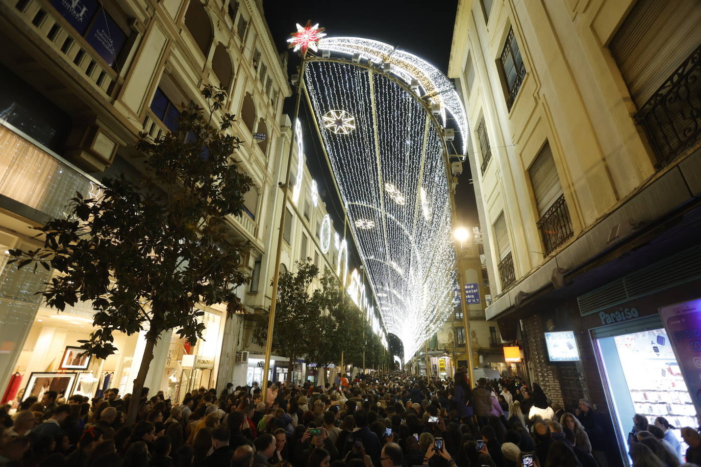 Fotos: el multitudinario encendido del alumbrado de Navidad en Córdoba