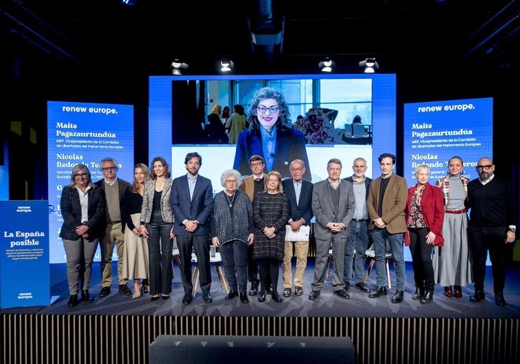 Ponentes de la jornada 'La España posible', organizada por Renew Europe en Madrid este viernes