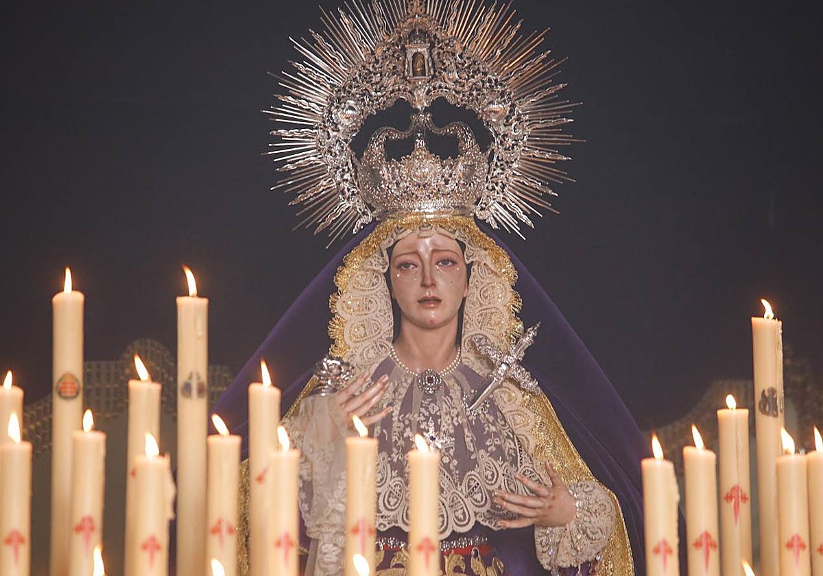 María Santísima de la Concepción, en su paso de palio