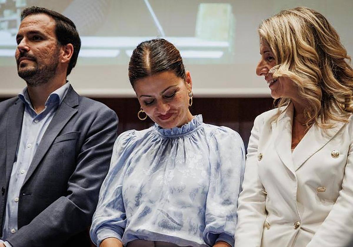 Alberto Garzón, Sira Rego y Yolanda Díaz