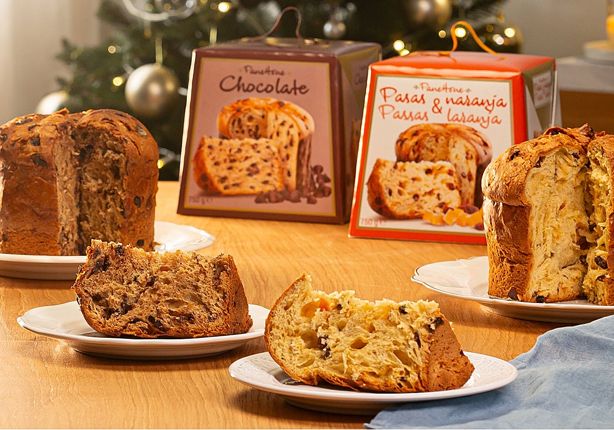 Imagen de los dos panettones que oferta Mercadona