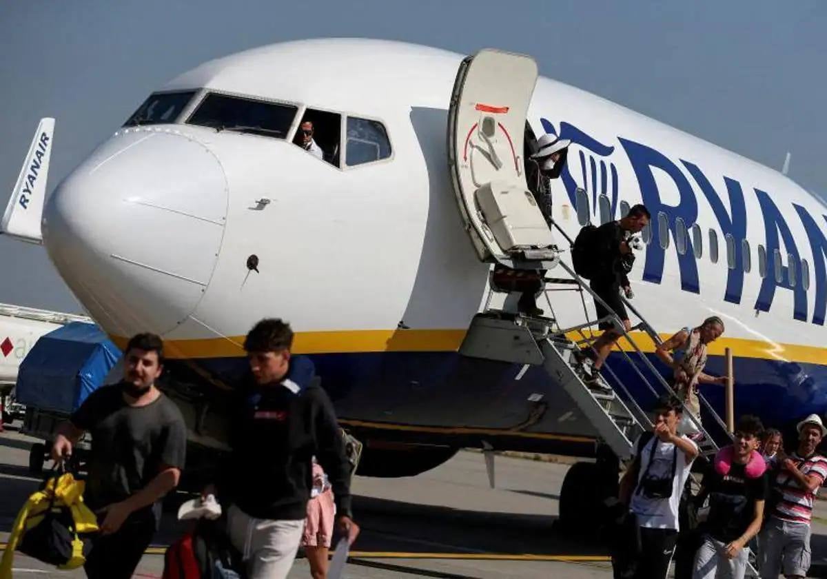 Imagen de archivo de un avión de Ryanair
