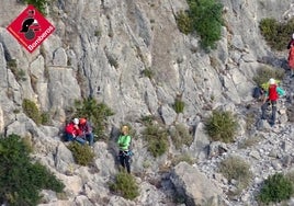 Rescatan a un escalador herido en la cabeza por una piedra desprendida por un compañero suyo