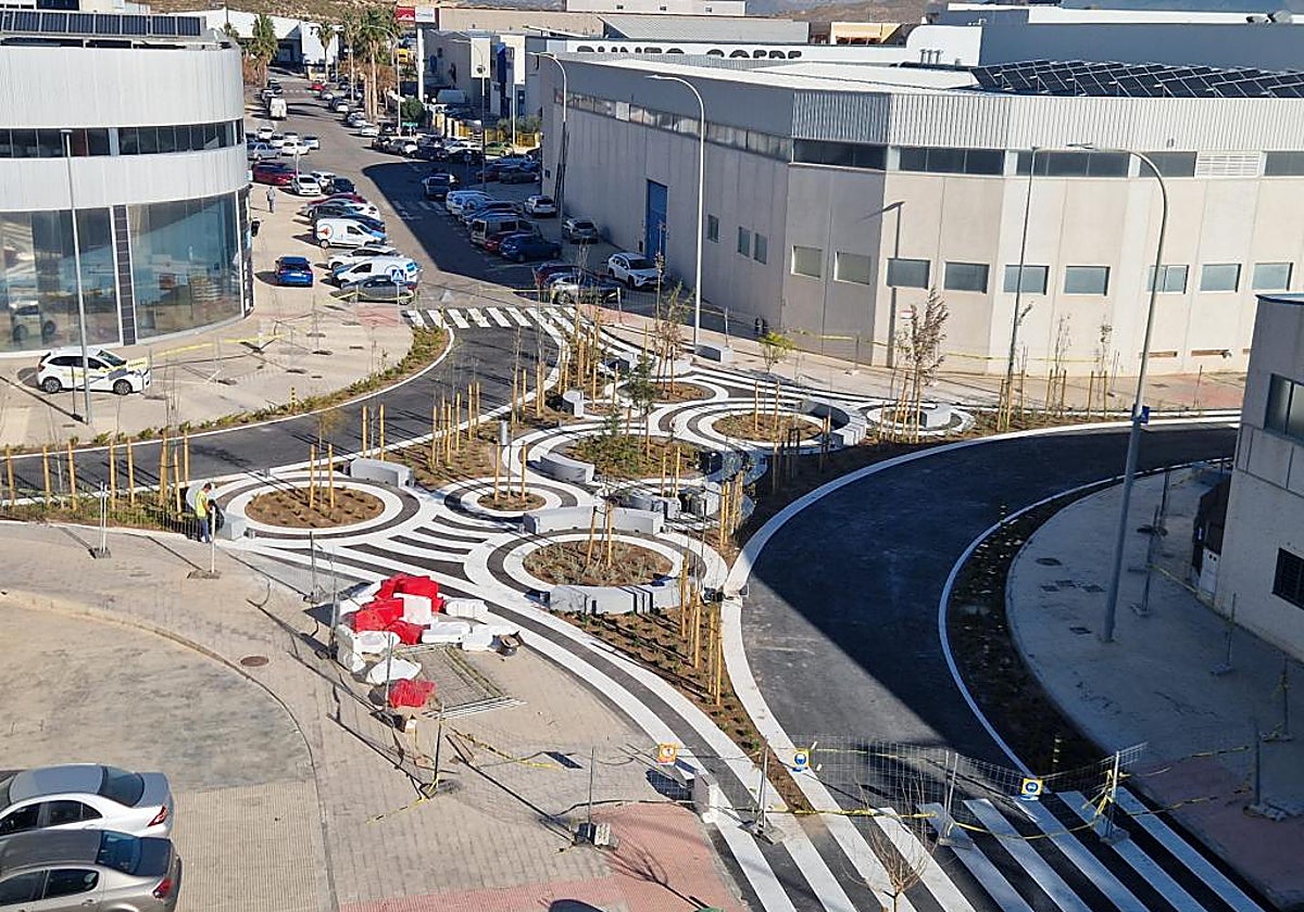 Imagen de la nueva 'no-rotonda' construida en Alicante