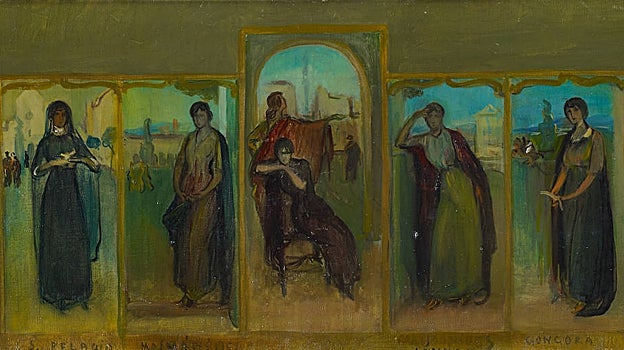 Boceto de 'Poema de Córdoba', de la colección Thyssen