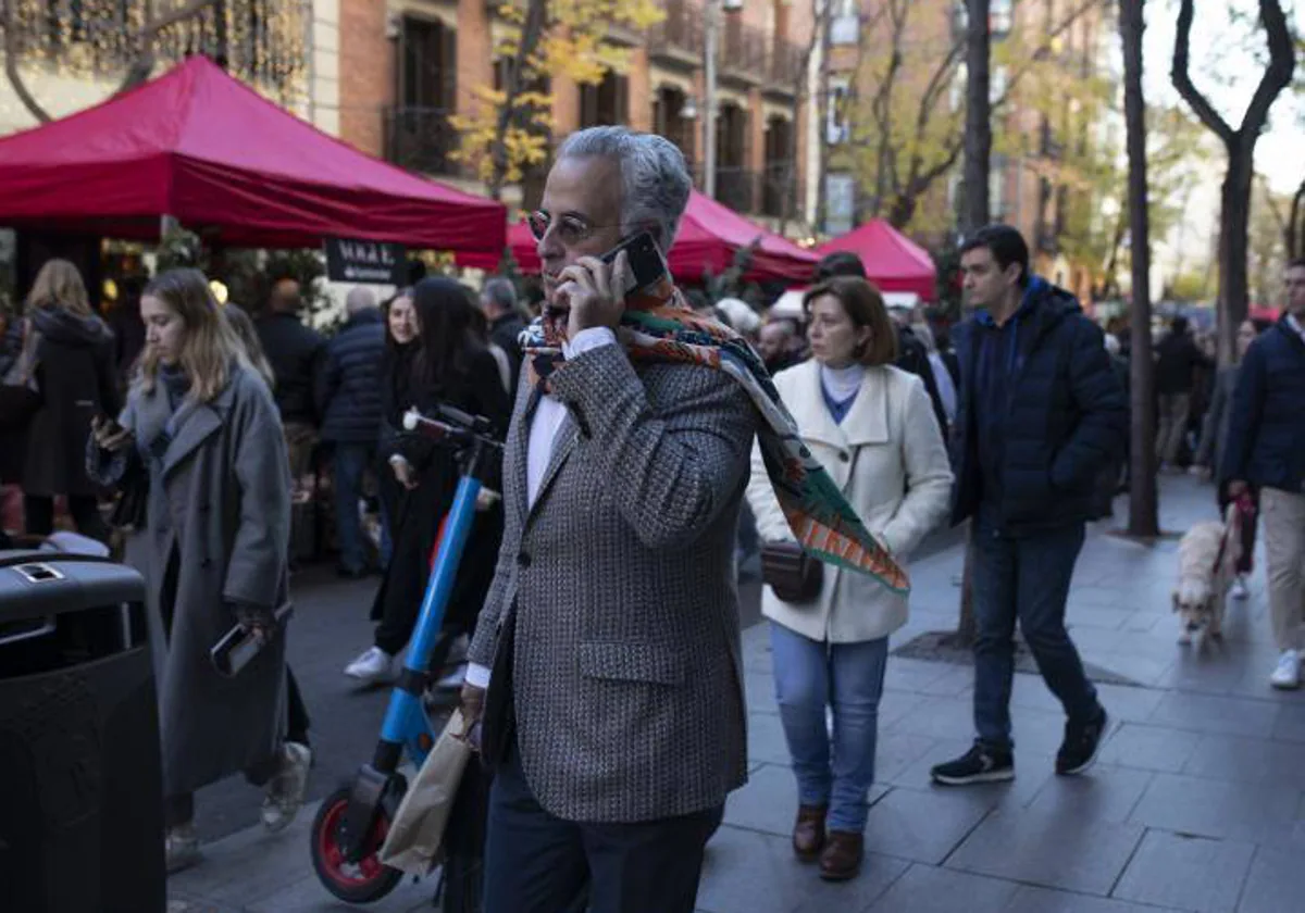 Ambiente navideño en el barrio de Salamanca