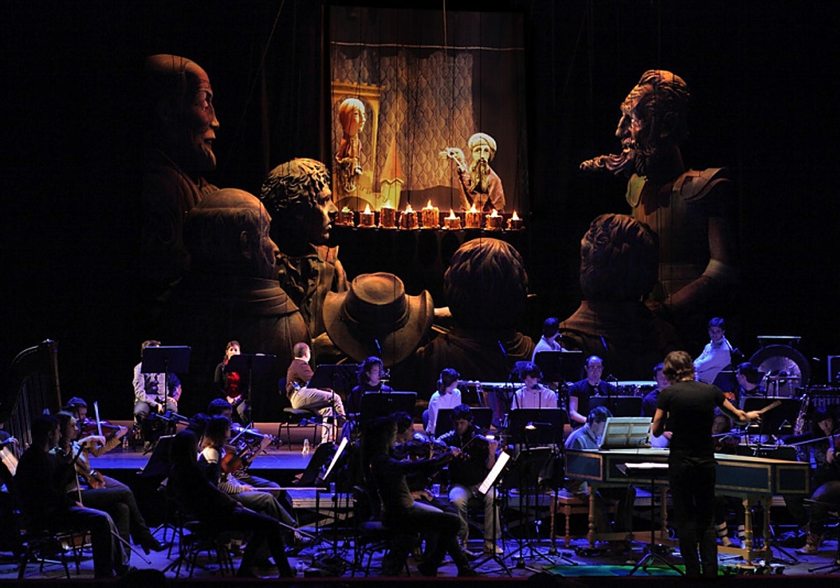 Un momento de la representación de 'El retablo de Maese Pedro'.