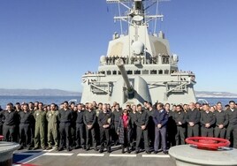 La fragata Méndez Núñez vigila una treintena de barcos rusos en cuatro meses en el Mediterráneo