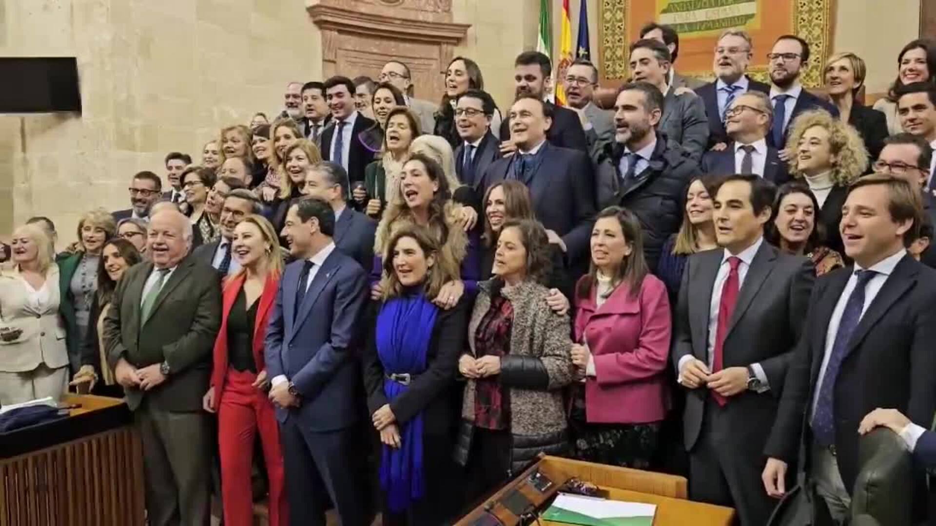 Villancicos sólo del PP y sin Belén en el Parlamento de Andalucía