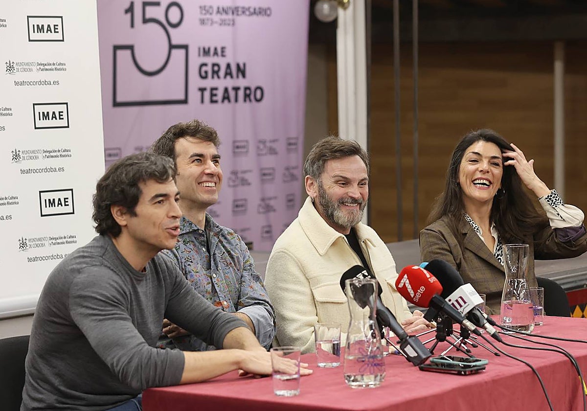 Bernabé Rico, Dani Muriel, Fernando Tejero y Mabel del Pozo, en la presentación de la obra en el Gran Teatro