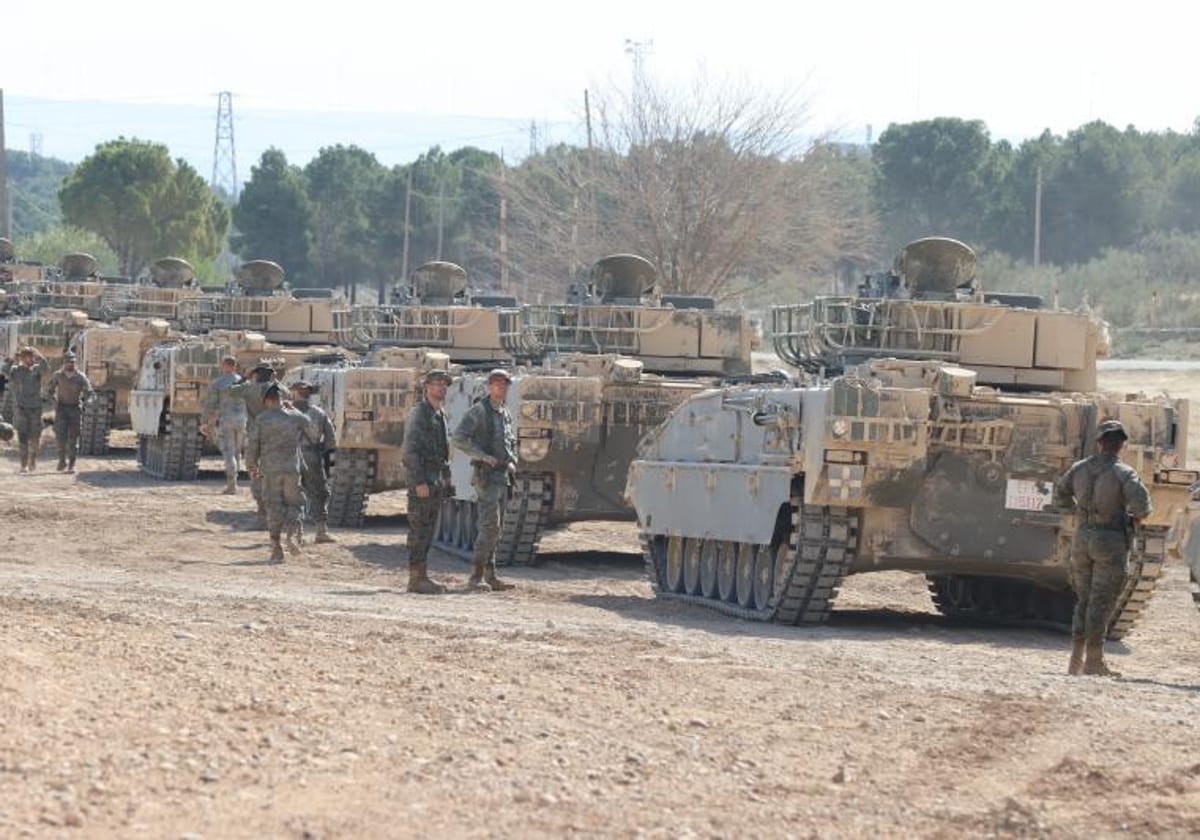 Carros de combate Leopard y Pizarro en San Gregorio (Zaragoza)