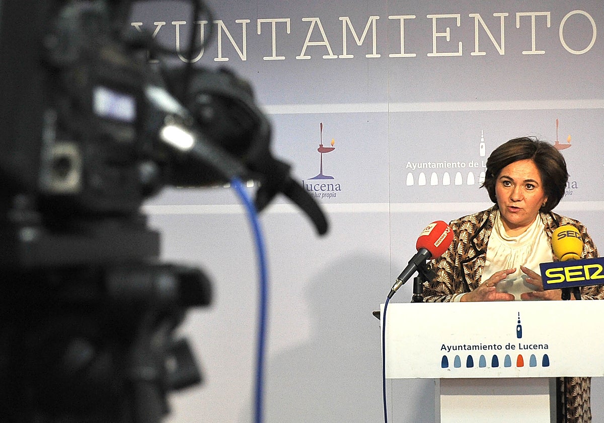 La presidenta de Aguas de Lucena, María de la O Redondo