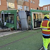Una colisión entre el tranvía de Parla y una furgoneta deja 13 heridos leves