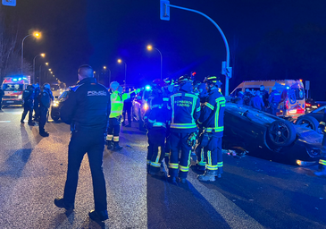 Muere una joven de 19 años tras una colisión entre un turismo y un VTC en Madrid