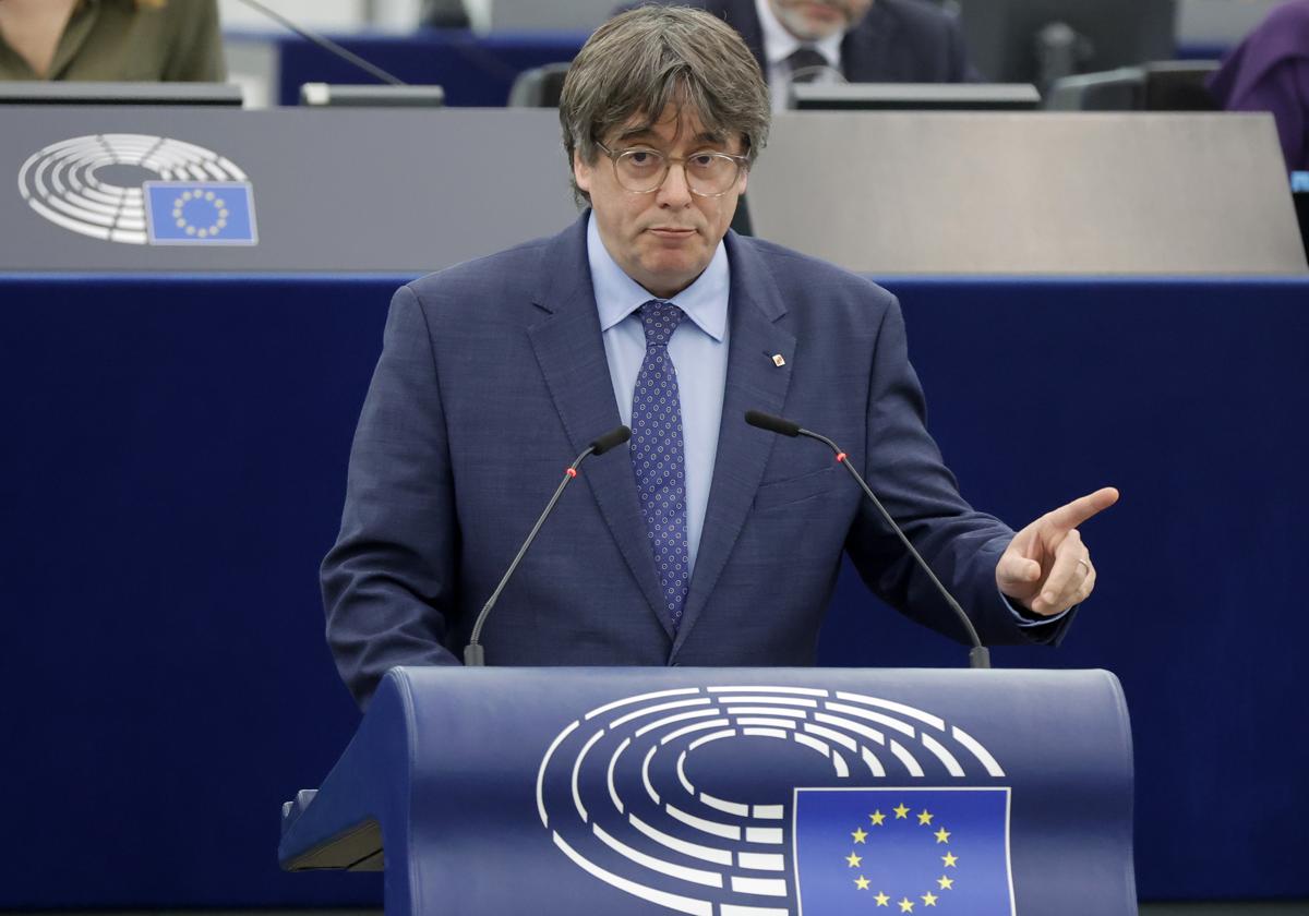 Carles Puigdemont en el Parlamento Europeo el pasado 13 de diciembre