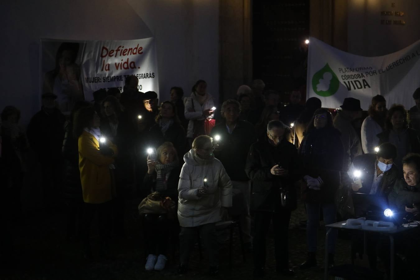Fotos: luz en defensa de los más inocentes en Córdoba