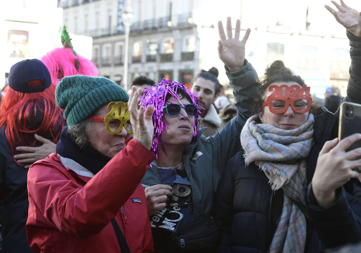 Ensayo de las campanadas en la Puerta del Sol