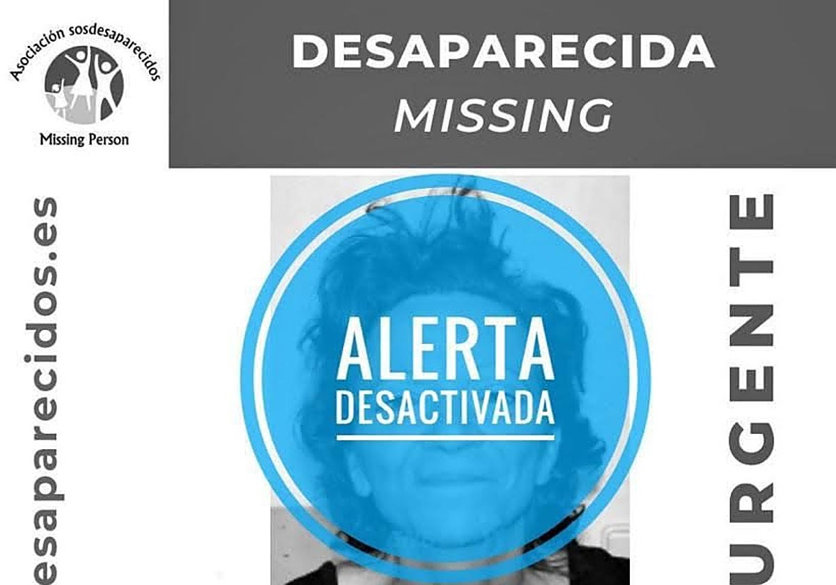 SOS Desaparecidos ha desactivado la alerta por la búsqueda de la mujer de Baena de 66 años Cesárea Romero