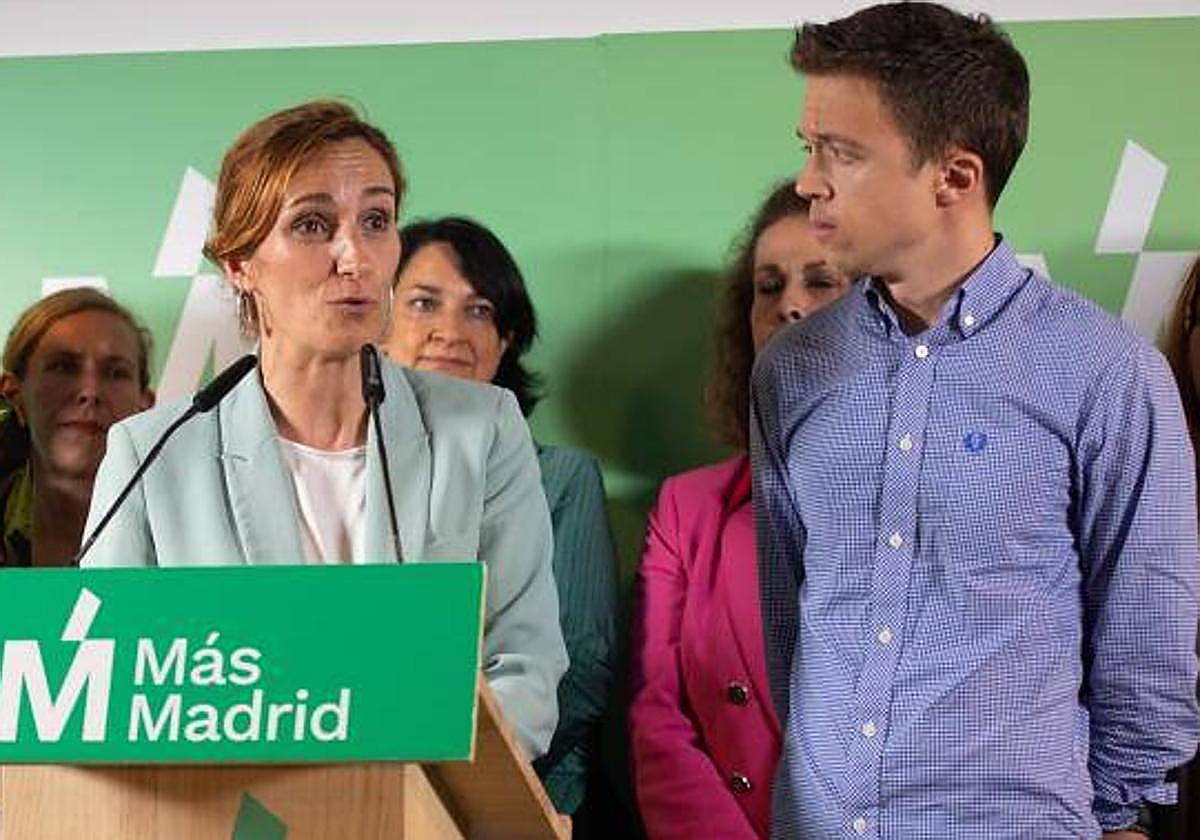 Mónica García e Íñigo Errejón durante la campaña del 28M