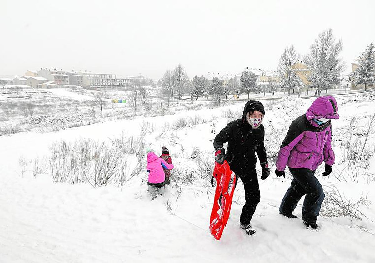 Imagen de archivo de un día de nieve en el interior de Castellón