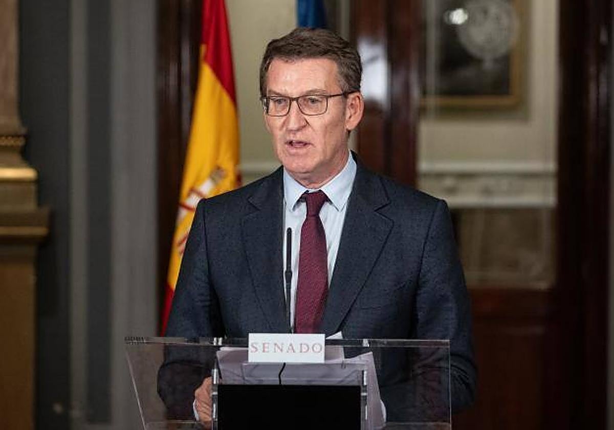 El presidente del Partido Popular (PP), Alberto Núñez Feijóo