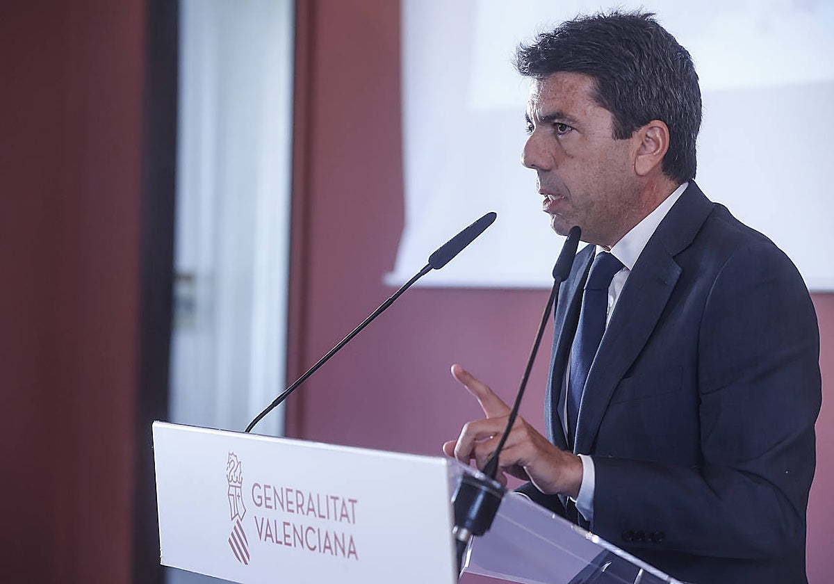 Imagen de archivo del presidente de la Generalitat Valenciana, Carlos Mazón