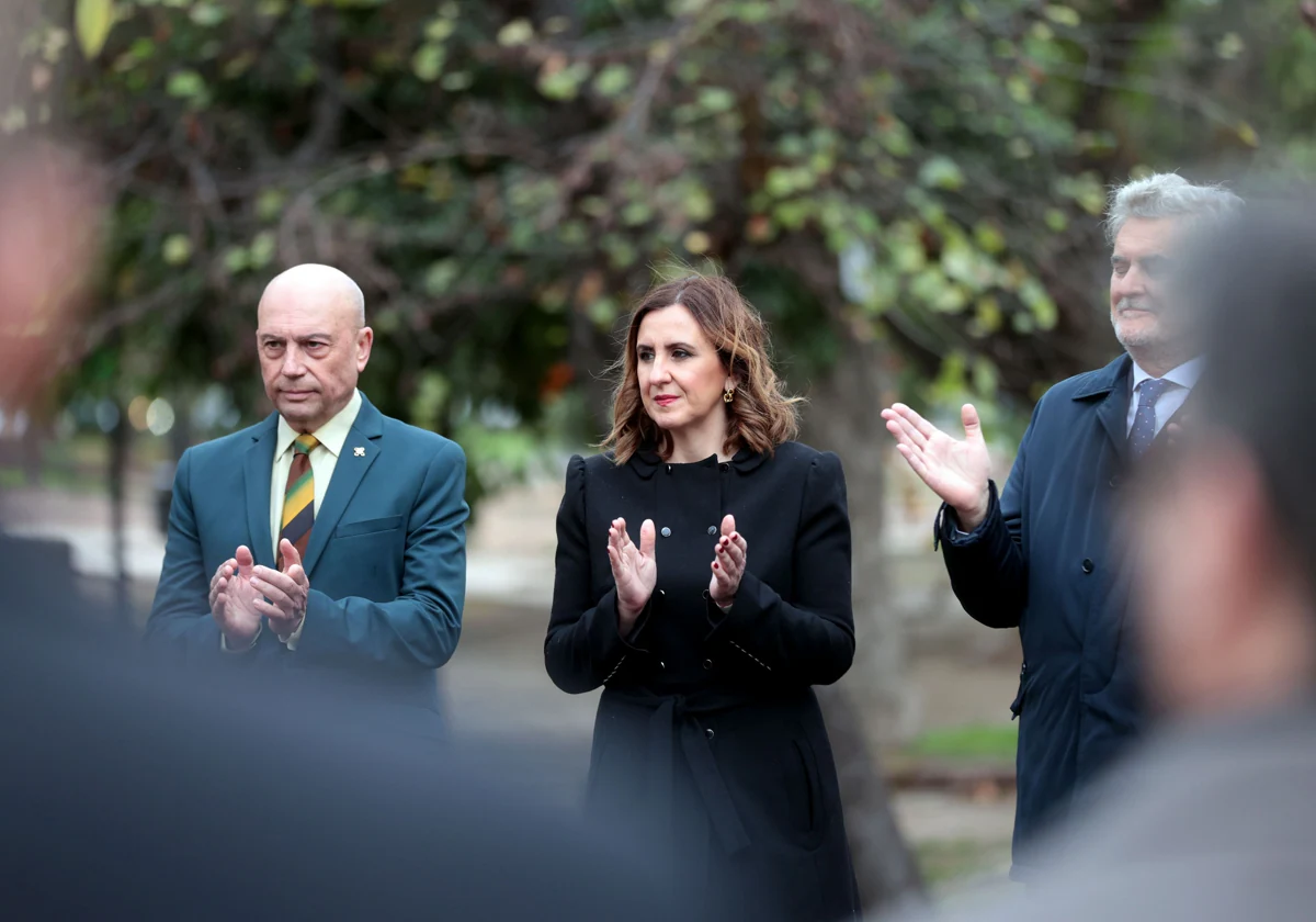 Imagen de la alcaldesa de Valencia, María José Catalá, este lunes en el homenaje a Manuel Broseta