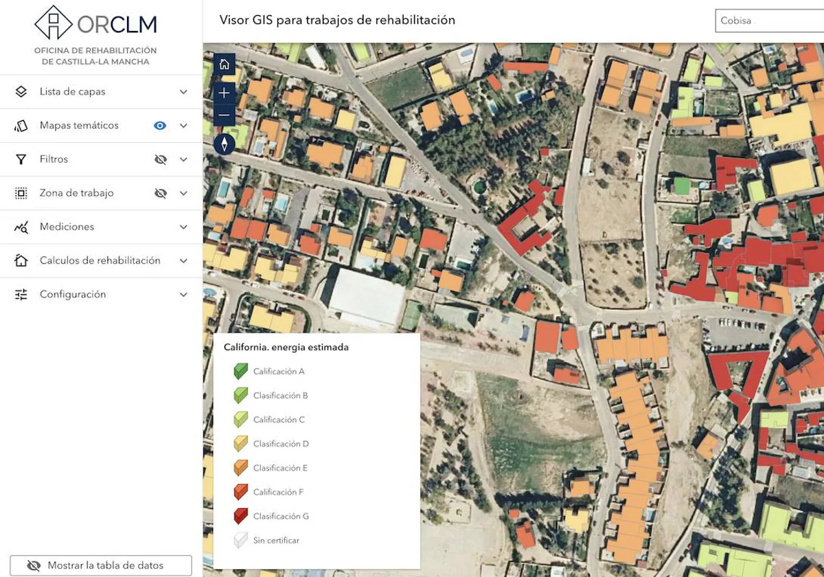 Una empresa toledana crea un sistema que visualiza datos de los edificios de los 919 municipios de la región