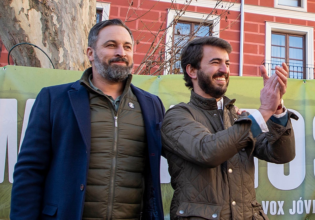 Abascal y García-Gallardo, durante un acto electoral en Valladolid
