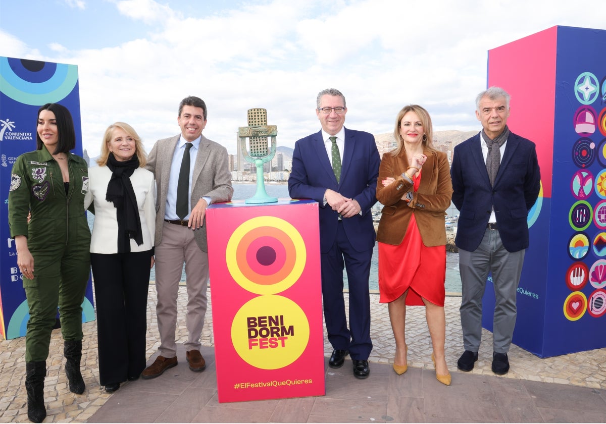 Presentación del Benidorm Fest durante la firma del convenio entre la Generalitat Valenciana, RTVE y el Ayuntamiento.