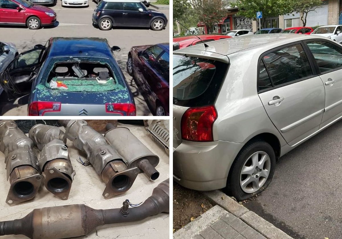 Al creciente vandalismo de pinchar ruedas o romper lunas en la calle Marroquina se une el robo de catalizadores en coches híbridos