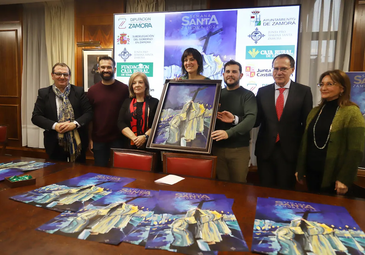 Presentación del cartel oficial de la Semana Santa de Zamora de 2024, de Teresa Álvarez