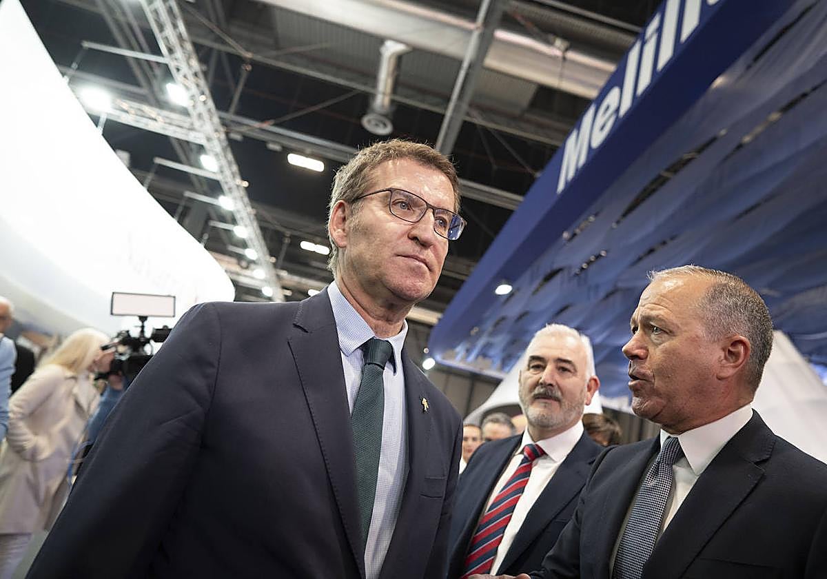 Alberto Núñez Feijóo, líder del PP, en un acto en Fitur esta semana