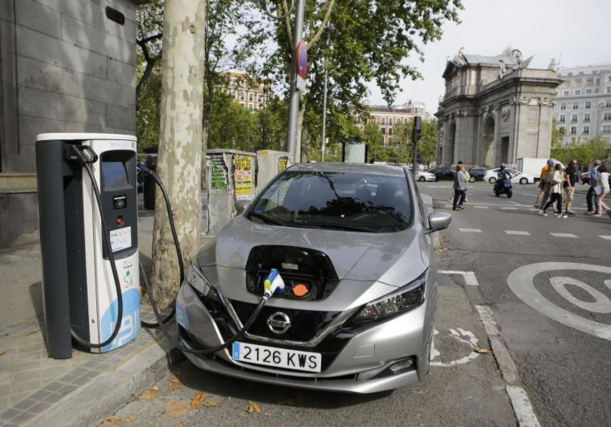 Punto de recarga de coches eléctricos