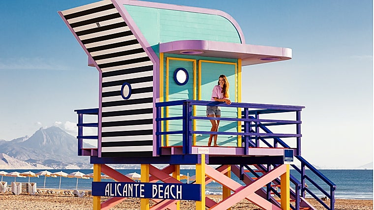 Instalaciones en la playa.