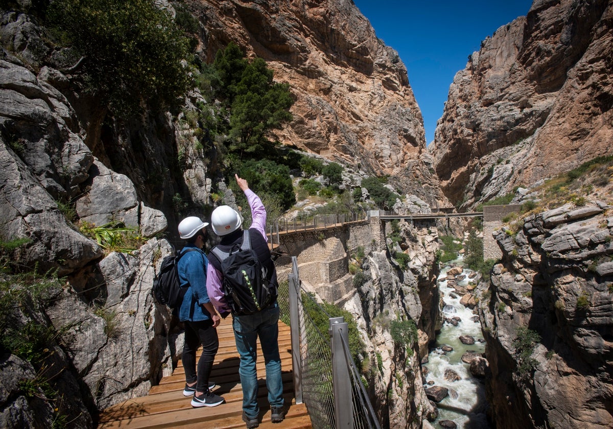 Uno de los tramos del Caminito del Rey