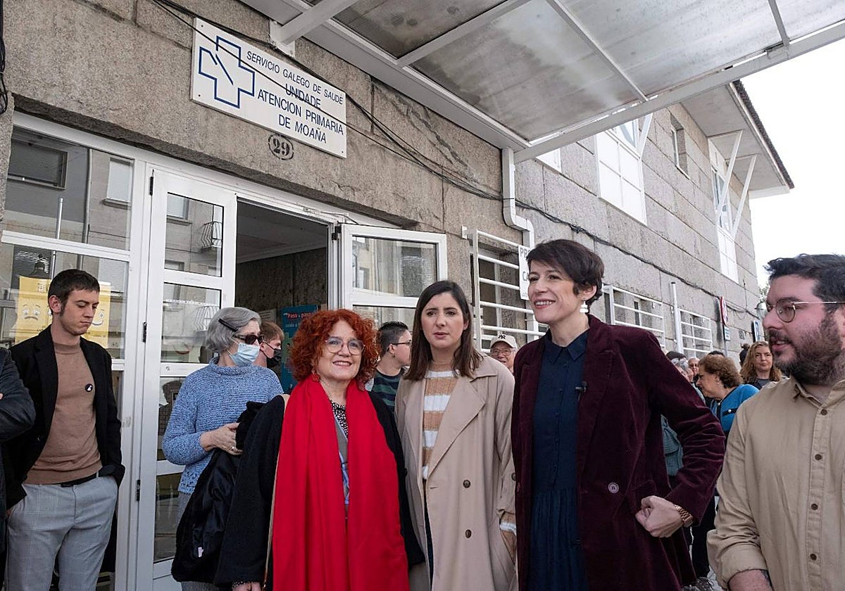 Ana Pontón, el martes, durante su visita a Moaña (Pontevedra)