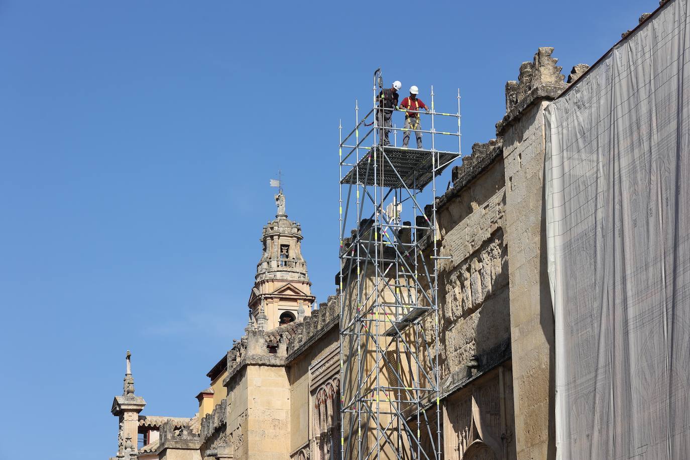 Fotos: el inicio de la restauración de la maqsura de la Mezquita-Catedral de Córdoba