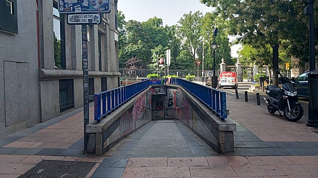 Imagen antes - El aspecto que tendrá la rampa de acceso desde la calle Lagasca