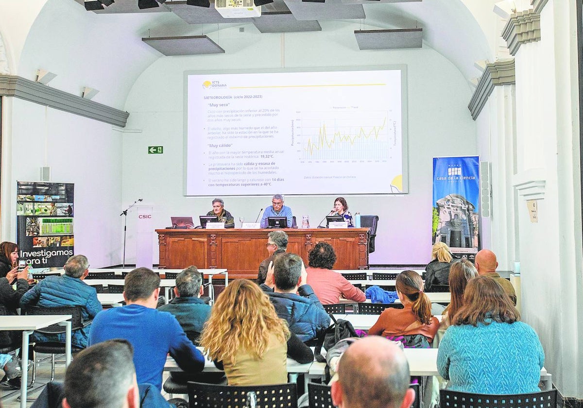 Imagen de la presentación de la memoria sobre Doñana relativa a 2023