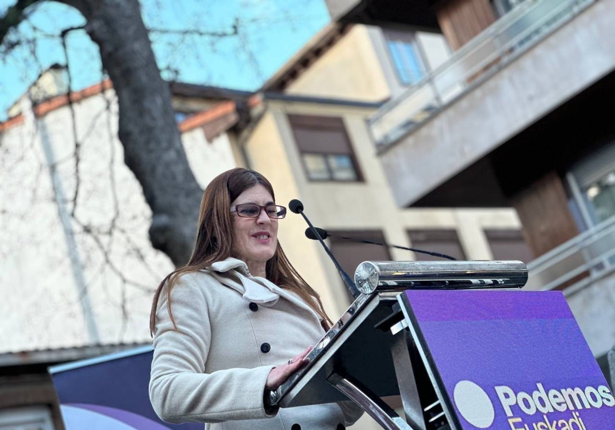 Miren Gorrotxategi ha sido proclamada candidata de Podemos Euskadi en un acto en Vitoria